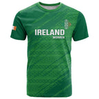 Custom Ireland Cricket T Shirt Irish Celtic Knot - National Color