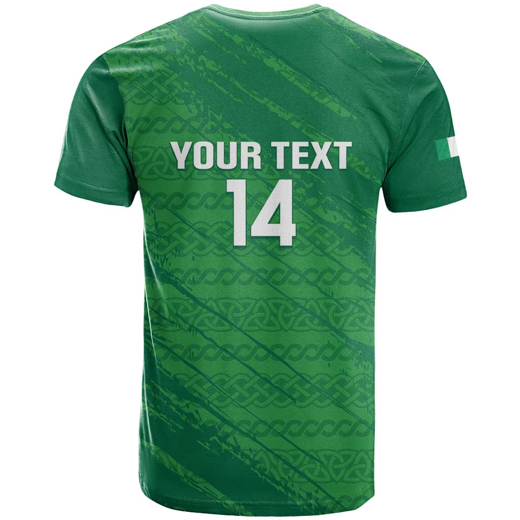 Custom Ireland Cricket T Shirt Irish Celtic Knot - National Color