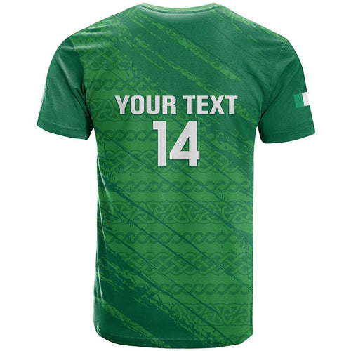 Custom Ireland Cricket T Shirt Irish Celtic Knot - National Color