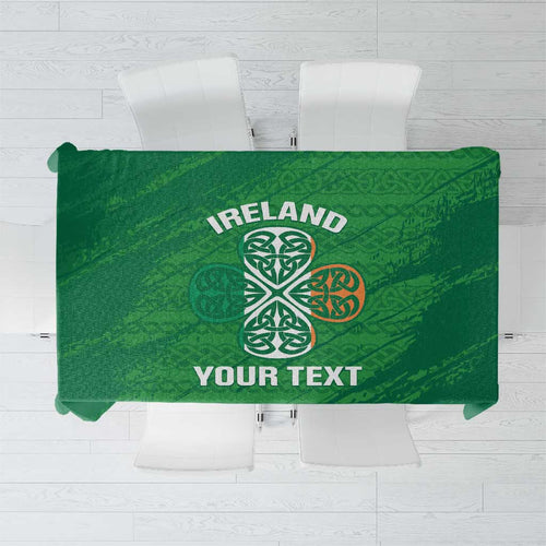 Custom Ireland Cricket Tablecloth Irish Celtic Knot - National Color