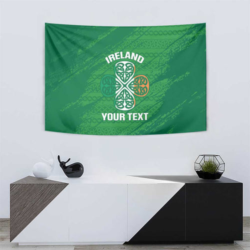 Custom Ireland Cricket Tapestry Irish Celtic Knot - National Color