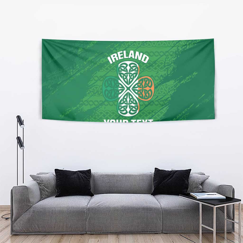 Custom Ireland Cricket Tapestry Irish Celtic Knot - National Color