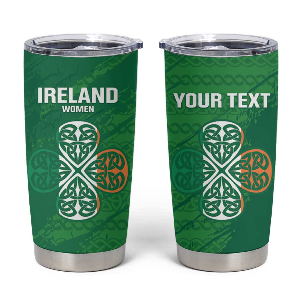 Custom Ireland Cricket Tumbler Cup Irish Celtic Knot - National Color