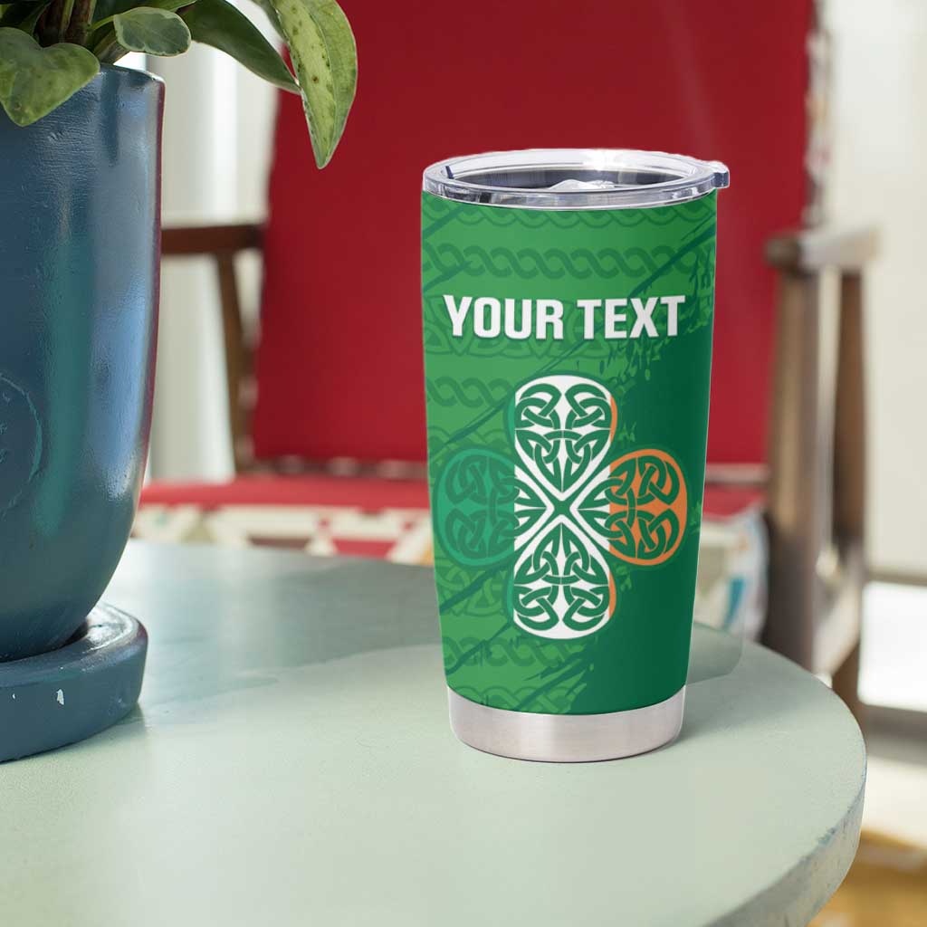 Custom Ireland Cricket Tumbler Cup Irish Celtic Knot - National Color