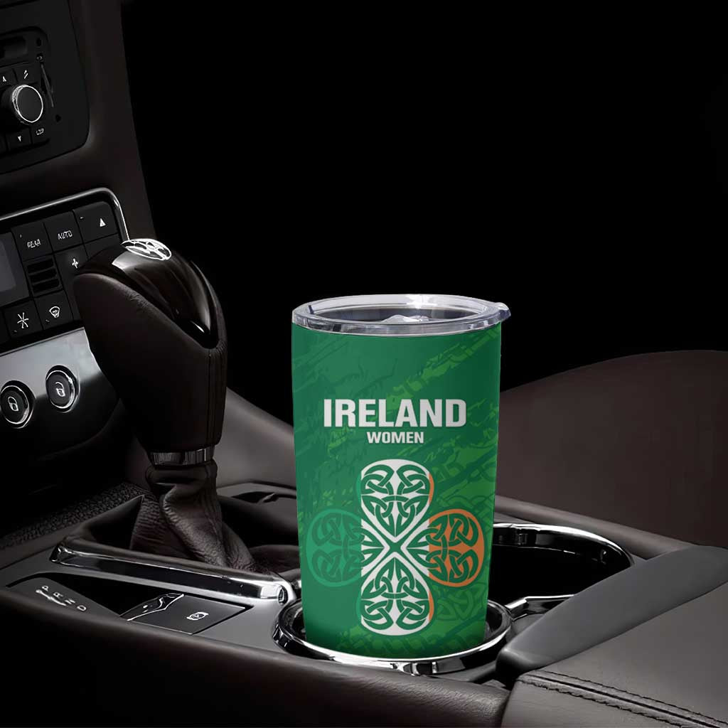 Custom Ireland Cricket Tumbler Cup Irish Celtic Knot - National Color