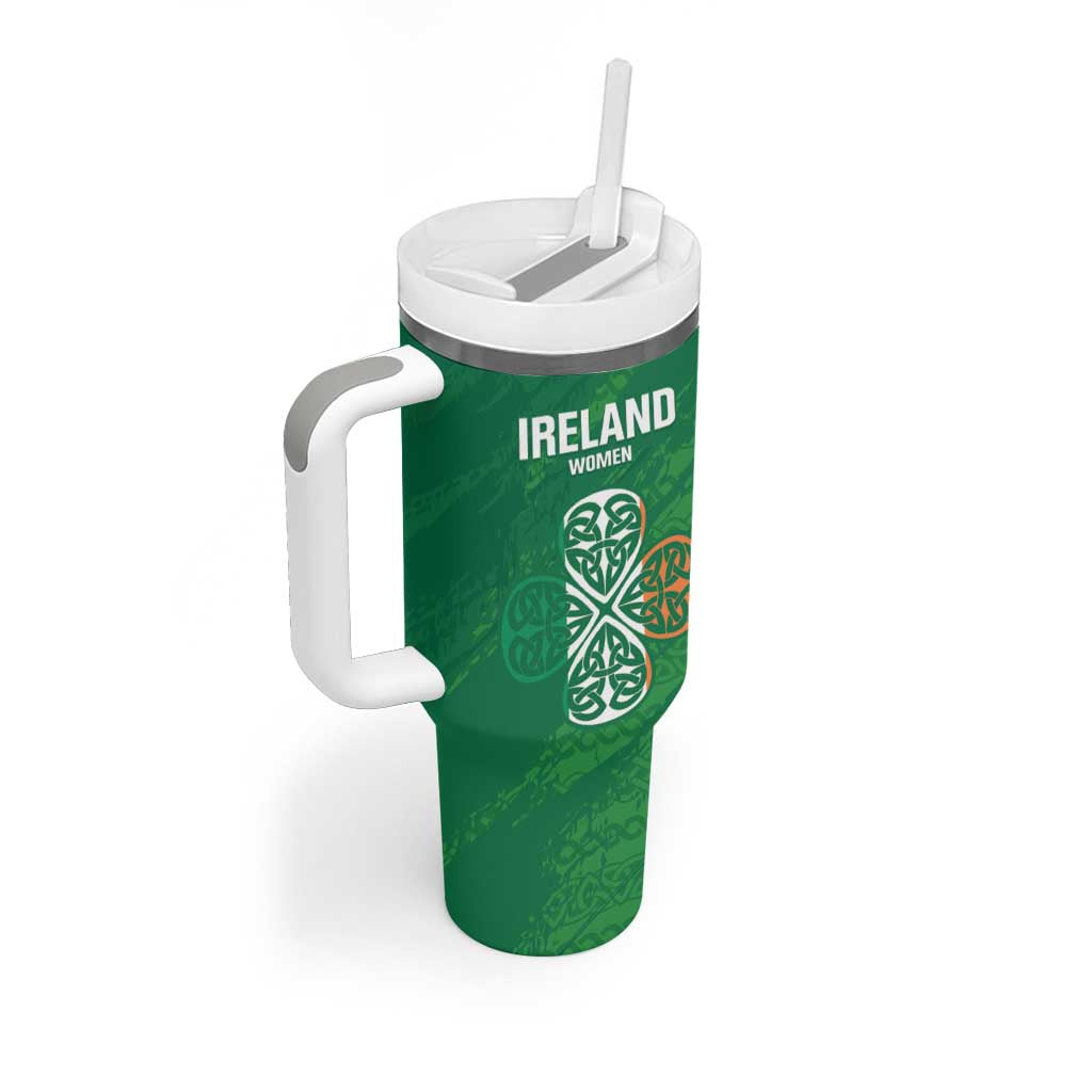 Custom Ireland Cricket Tumbler With Handle Irish Celtic Knot - National Color