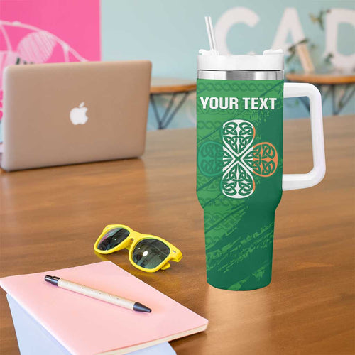 Custom Ireland Cricket Tumbler With Handle Irish Celtic Knot - National Color