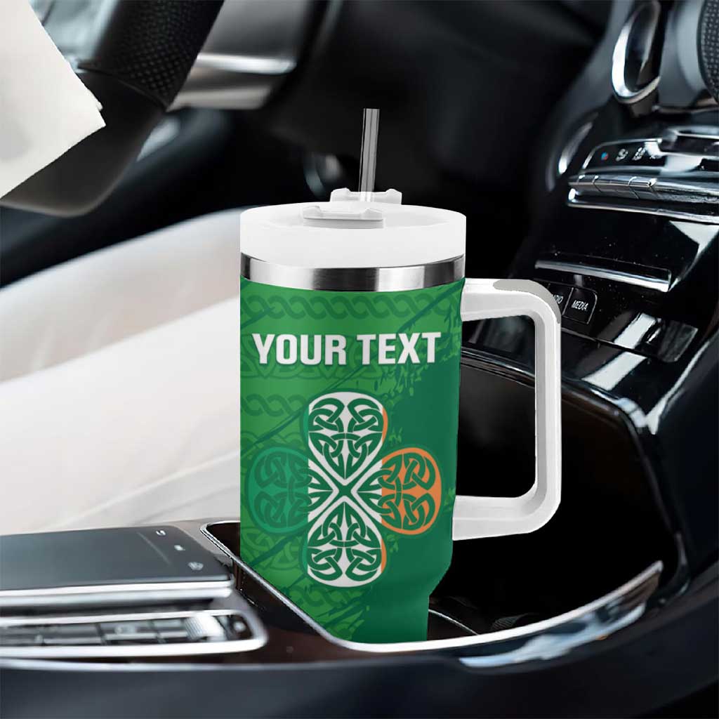 Custom Ireland Cricket Tumbler With Handle Irish Celtic Knot - National Color