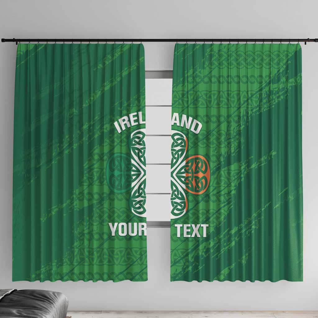 Custom Ireland Cricket Window Curtain Irish Celtic Knot - National Color