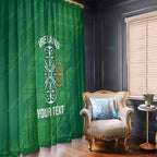 Custom Ireland Cricket Window Curtain Irish Celtic Knot - National Color