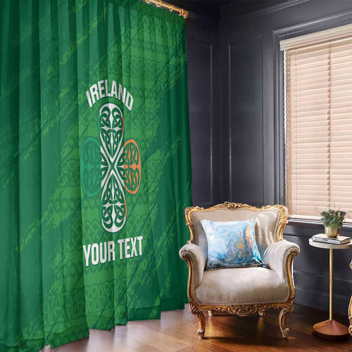 Custom Ireland Cricket Window Curtain Irish Celtic Knot - National Color