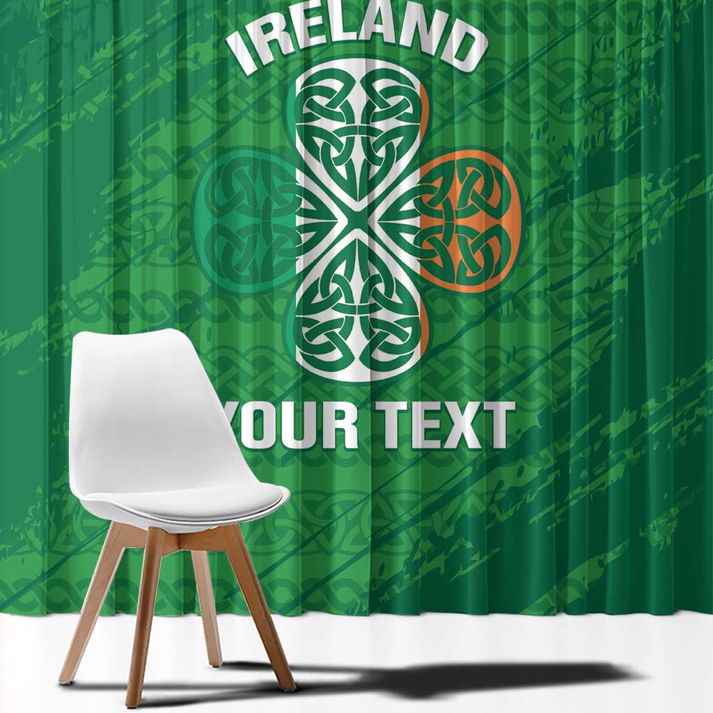 Custom Ireland Cricket Window Curtain Irish Celtic Knot - National Color