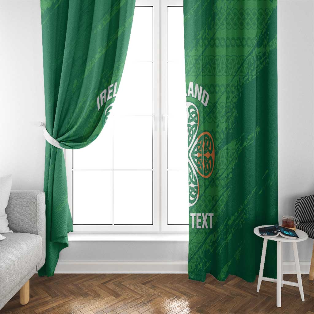 Custom Ireland Cricket Window Curtain Irish Celtic Knot - National Color