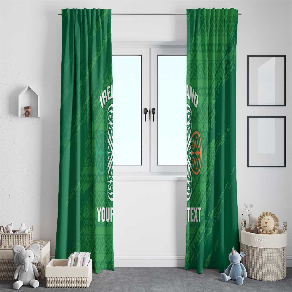 Custom Ireland Cricket Window Curtain Irish Celtic Knot - National Color