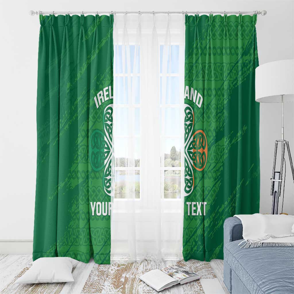 Custom Ireland Cricket Window Curtain Irish Celtic Knot - National Color
