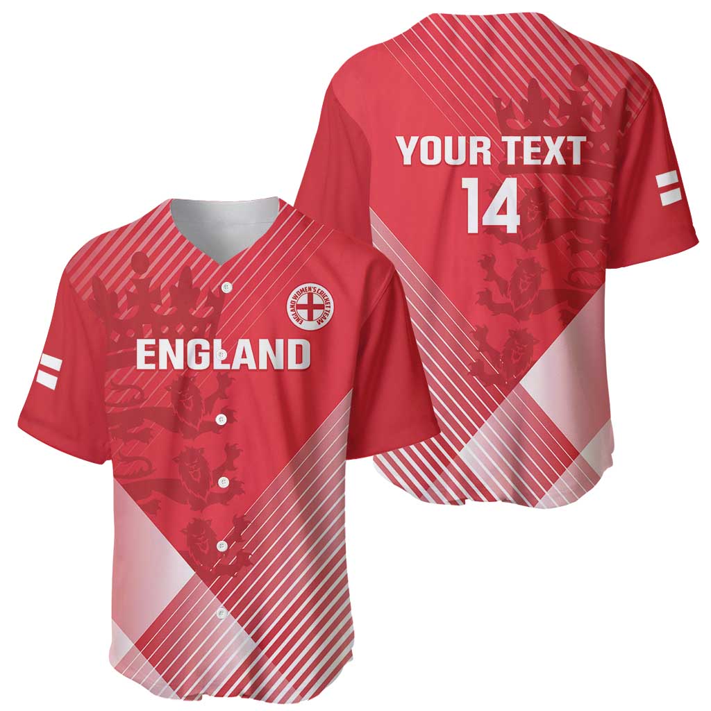Custom England Cricket Baseball Jersey Go Champions Sporty Style