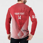 Custom England Cricket Button Sweatshirt Go Champions Sporty Style