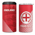 Custom England Cricket 4 in 1 Can Cooler Tumbler Go Champions Sporty Style