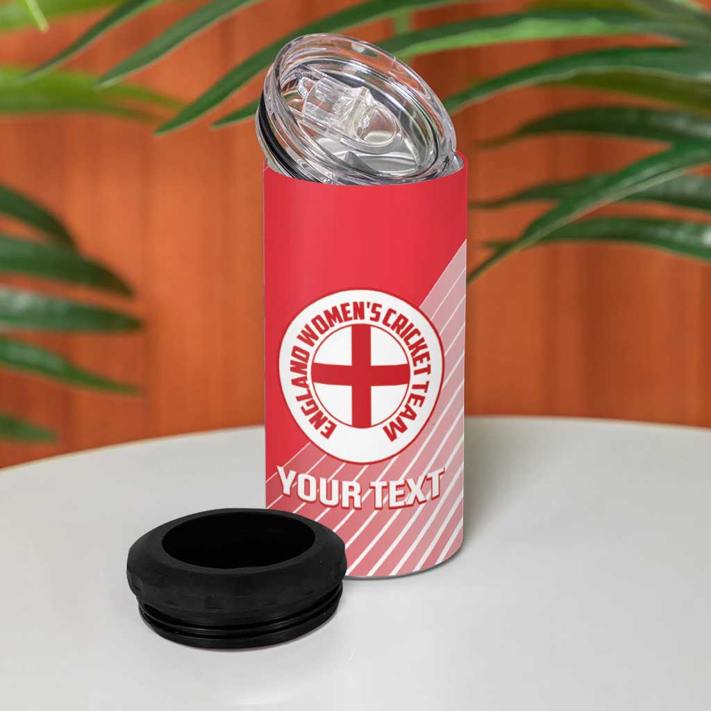 Custom England Cricket 4 in 1 Can Cooler Tumbler Go Champions Sporty Style