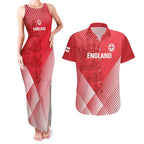 Custom England Cricket Couples Matching Tank Maxi Dress and Hawaiian Shirt Go Champions Sporty Style