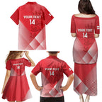 Custom England Cricket Family Matching Puletasi and Hawaiian Shirt Go Champions Sporty Style