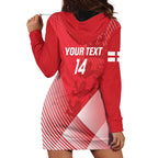 Custom England Cricket Hoodie Dress Go Champions Sporty Style