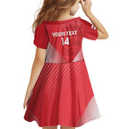 Custom England Cricket Kid Short Sleeve Dress Go Champions Sporty Style