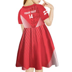 Custom England Cricket Kid Short Sleeve Dress Go Champions Sporty Style
