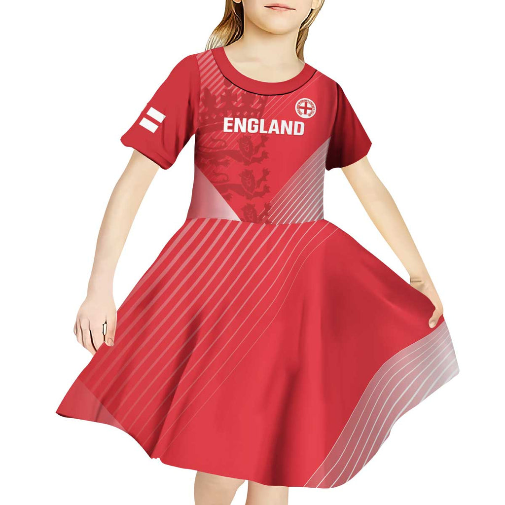 Custom England Cricket Kid Short Sleeve Dress Go Champions Sporty Style