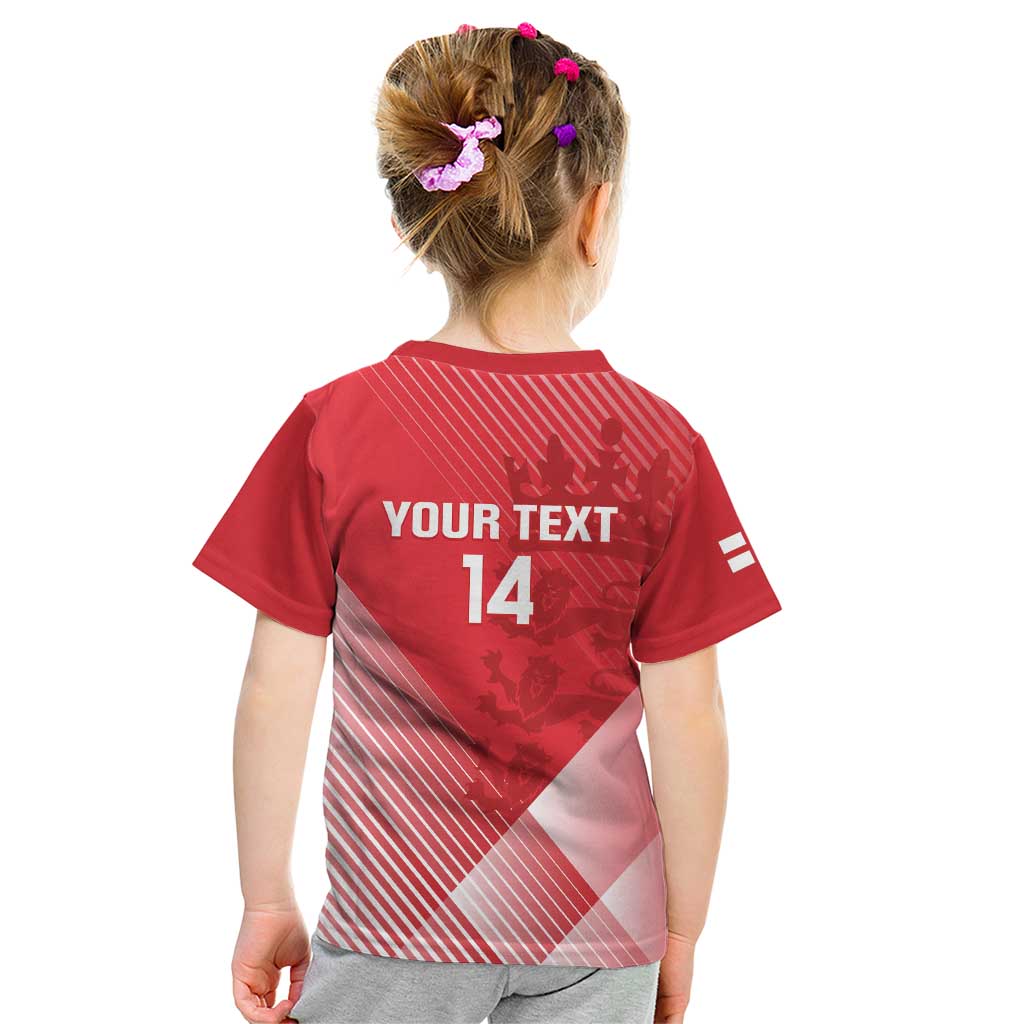 Custom England Cricket Kid T Shirt Go Champions Sporty Style
