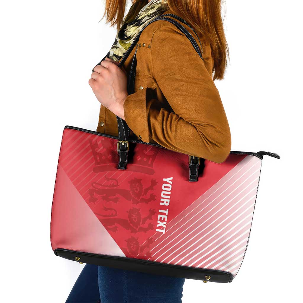 Custom England Cricket Leather Tote Bag Go Champions Sporty Style