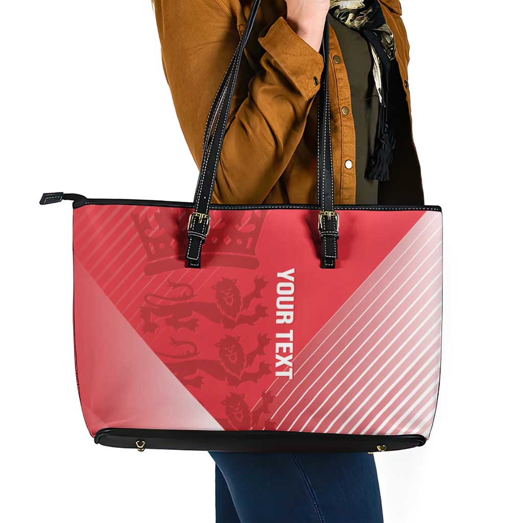 Custom England Cricket Leather Tote Bag Go Champions Sporty Style