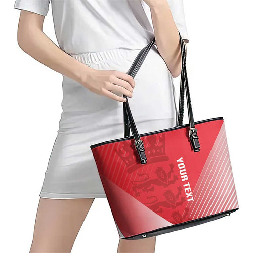 Custom England Cricket Leather Tote Bag Go Champions Sporty Style