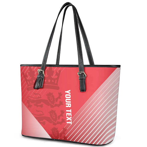 Custom England Cricket Leather Tote Bag Go Champions Sporty Style