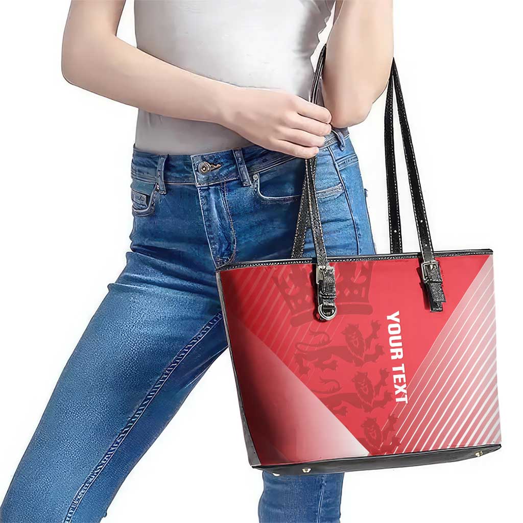 Custom England Cricket Leather Tote Bag Go Champions Sporty Style