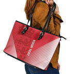 Custom England Cricket Leather Tote Bag Go Champions Sporty Style