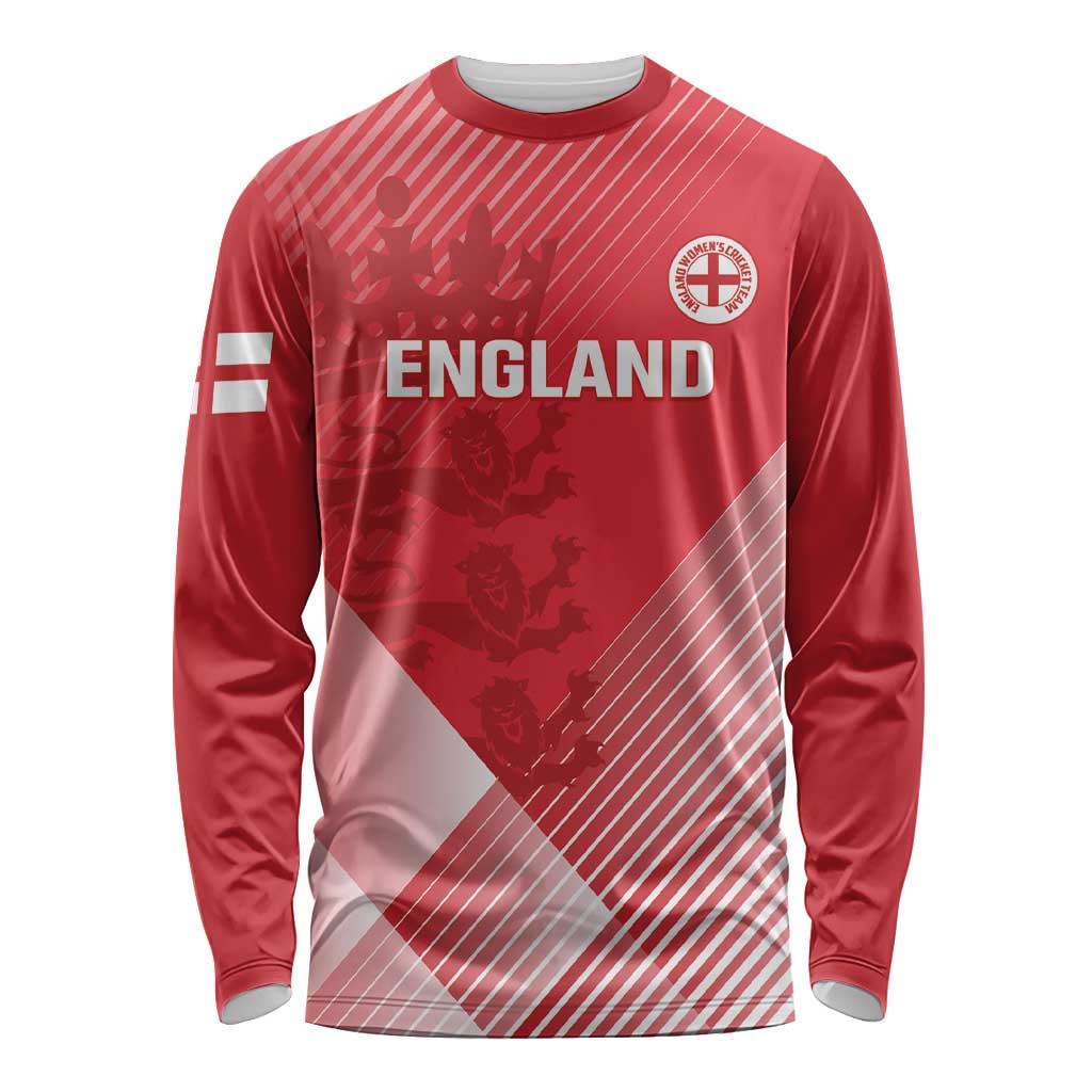 Custom England Cricket Long Sleeve Shirt Go Champions Sporty Style