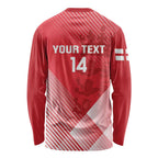 Custom England Cricket Long Sleeve Shirt Go Champions Sporty Style