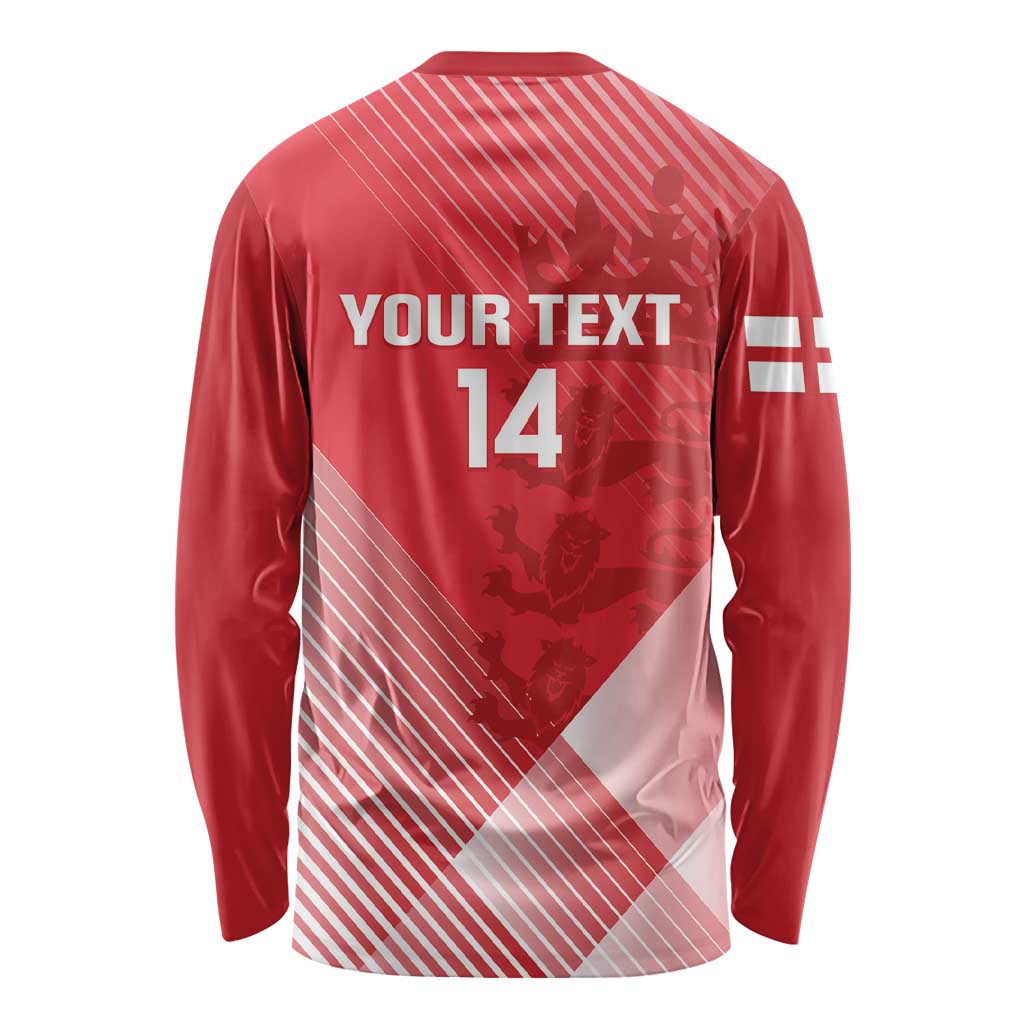 Custom England Cricket Long Sleeve Shirt Go Champions Sporty Style