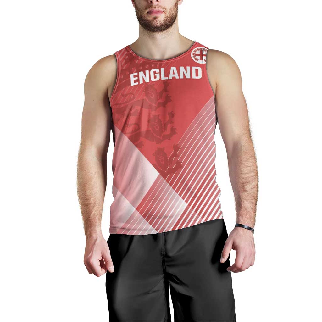Custom England Cricket Men Tank Top Go Champions Sporty Style