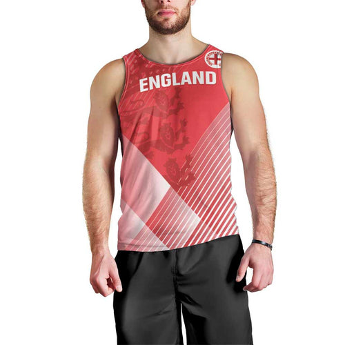Custom England Cricket Men Tank Top Go Champions Sporty Style