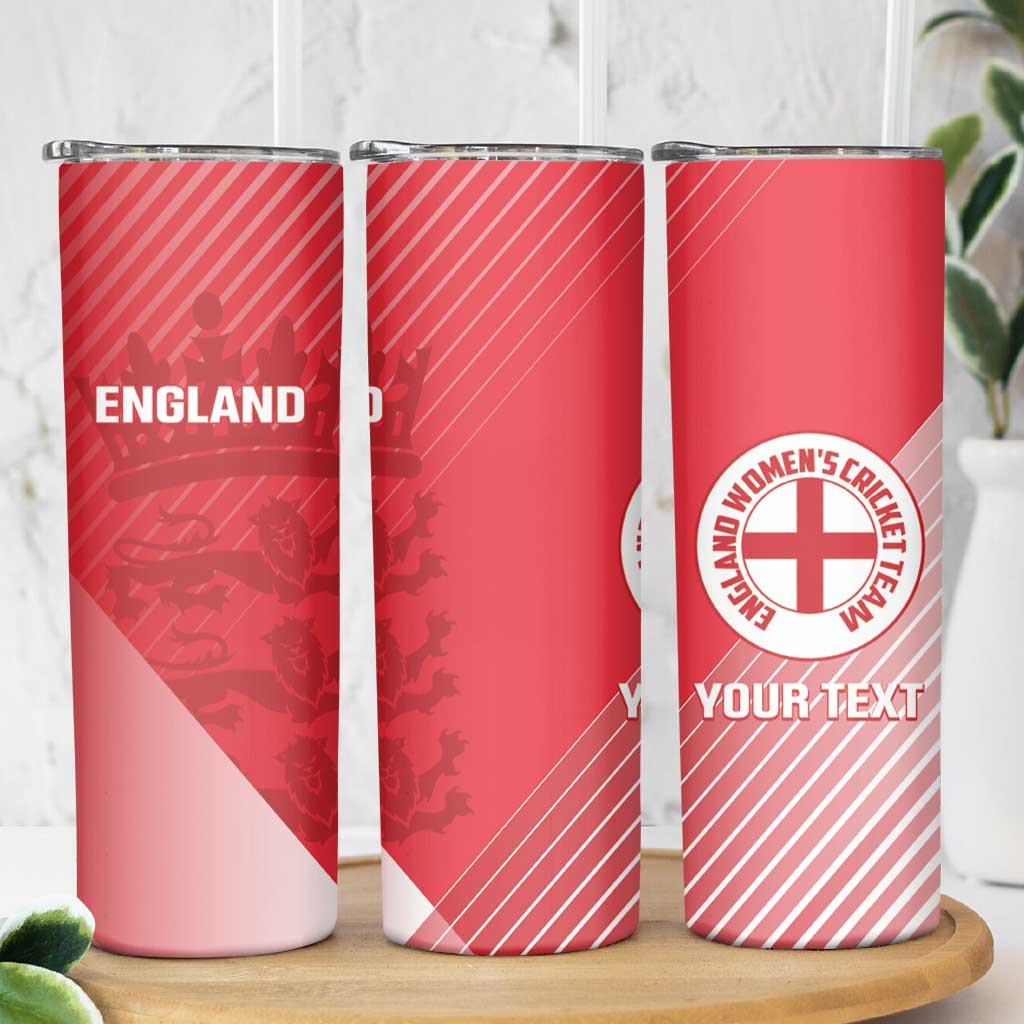 Custom England Cricket Skinny Tumbler Go Champions Sporty Style