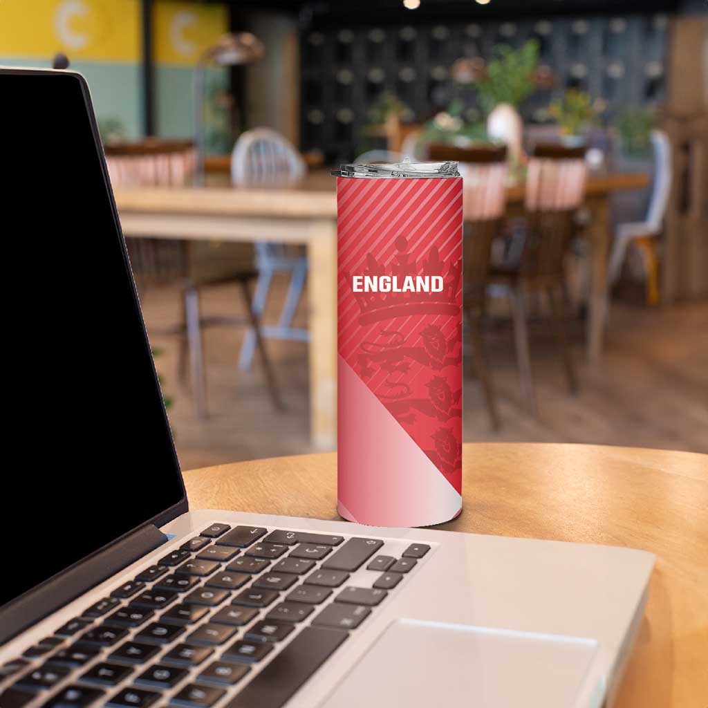 Custom England Cricket Skinny Tumbler Go Champions Sporty Style
