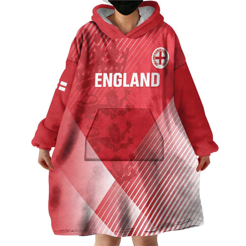 Custom England Cricket Wearable Blanket Hoodie Go Champions Sporty Style