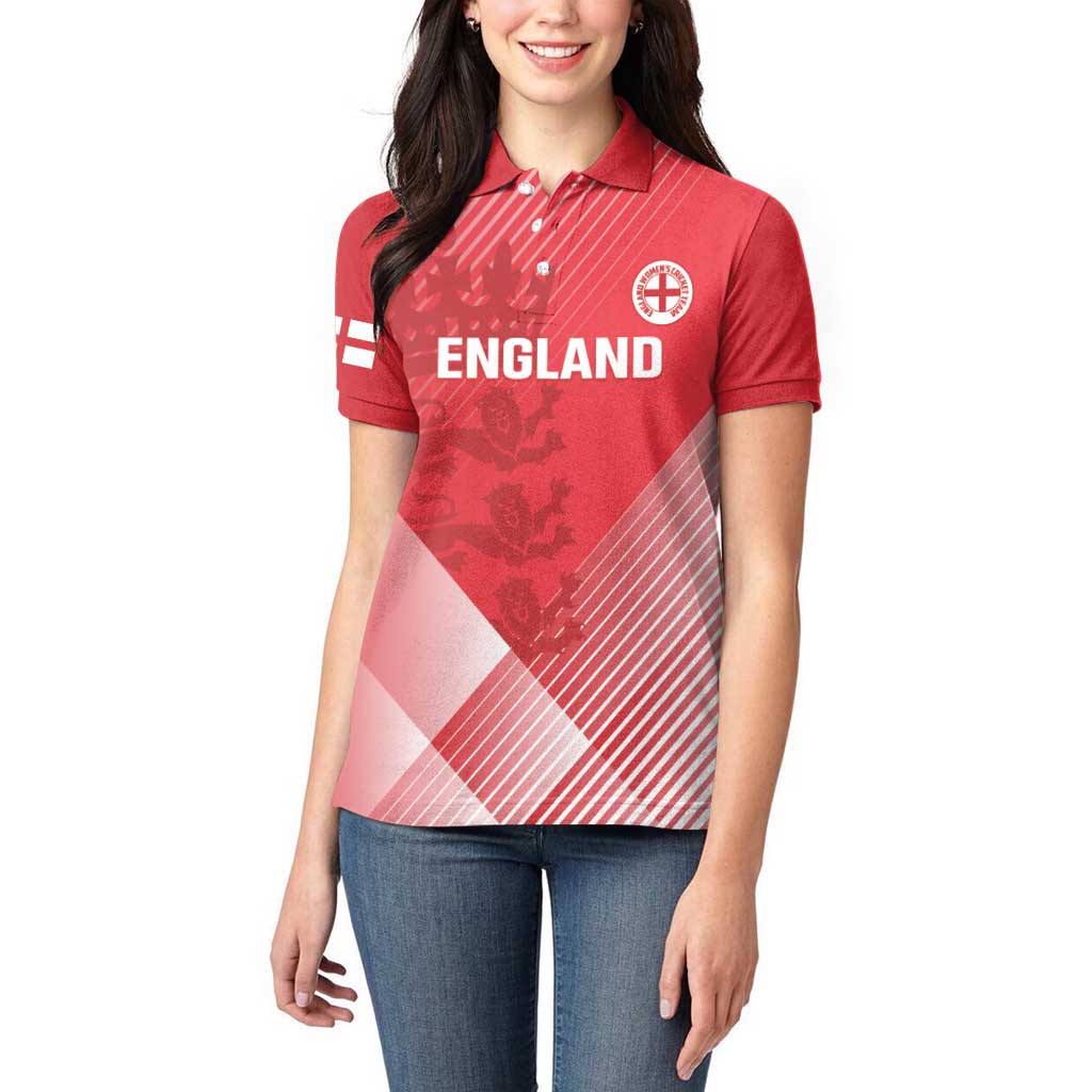 Custom England Cricket Women Polo Shirt Go Champions Sporty Style