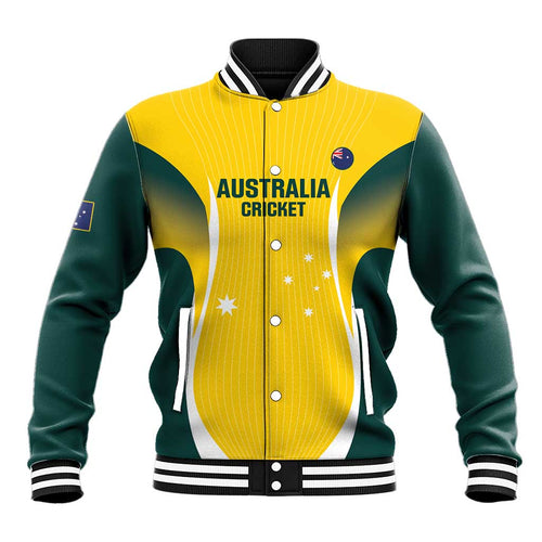 Custom Australia Cricket Baseball Jacket Go Champions Aussie