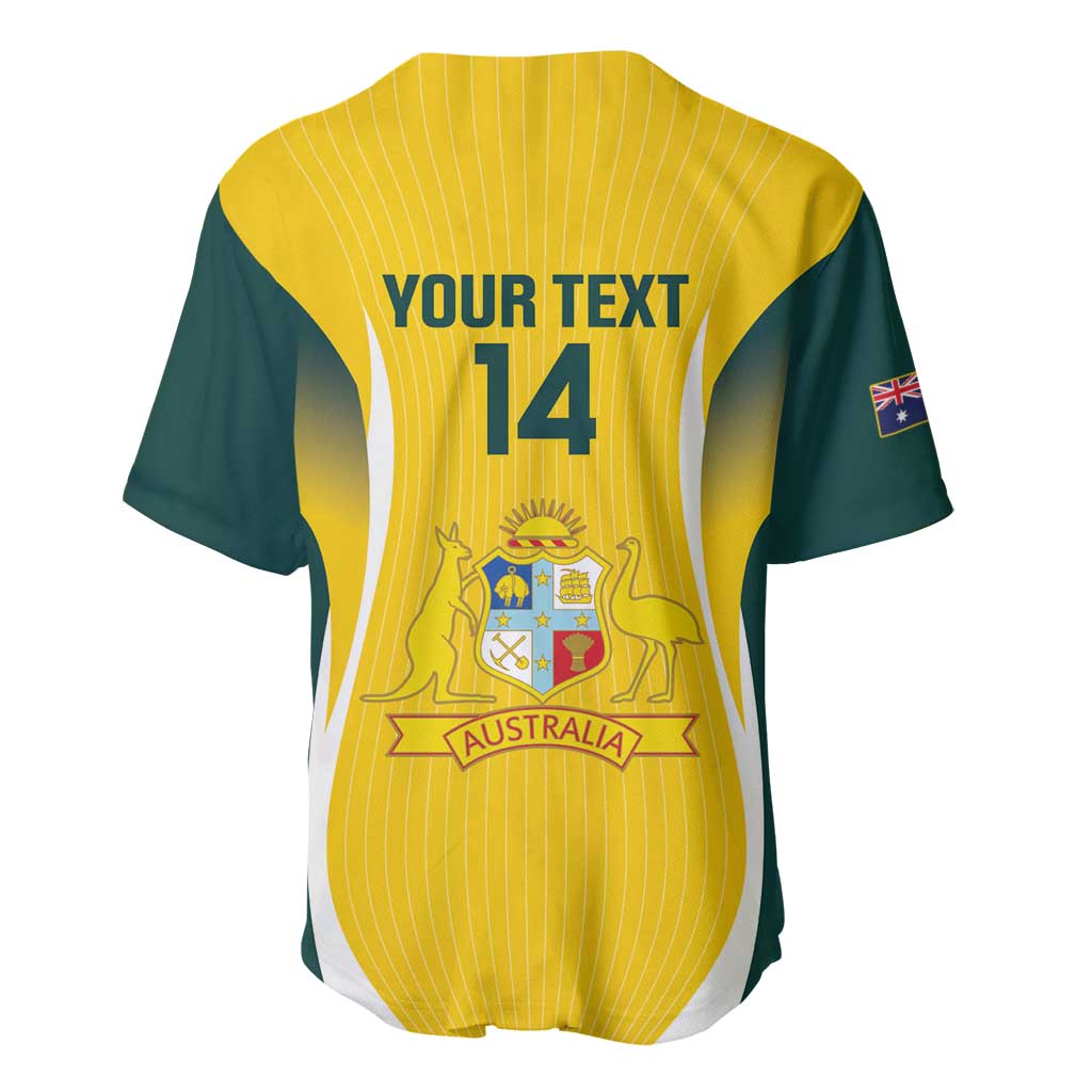 Custom Australia Cricket Baseball Jersey Go Champions Aussie
