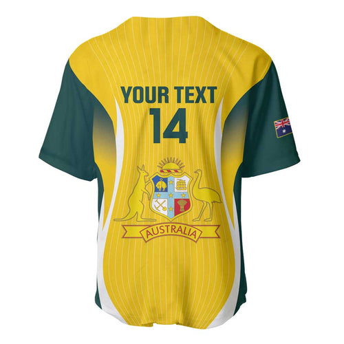 Custom Australia Cricket Baseball Jersey Go Champions Aussie