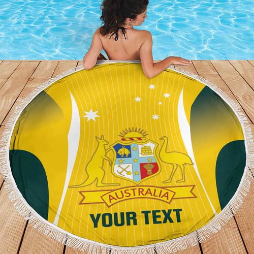 Custom Australia Cricket Beach Blanket Go Champions Aussie