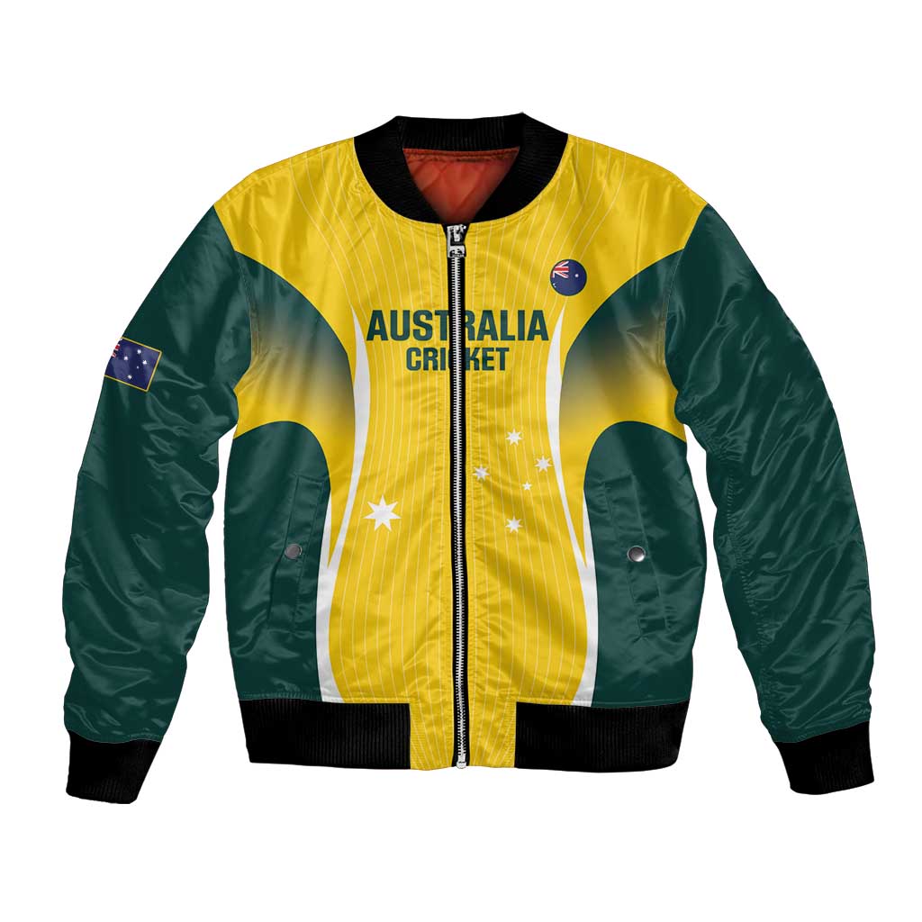 Custom Australia Cricket Bomber Jacket Go Champions Aussie